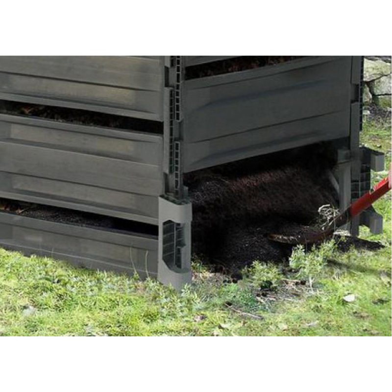 Компостер пластиковый, 600 л, 125 × 105 × 70 см, чёрный