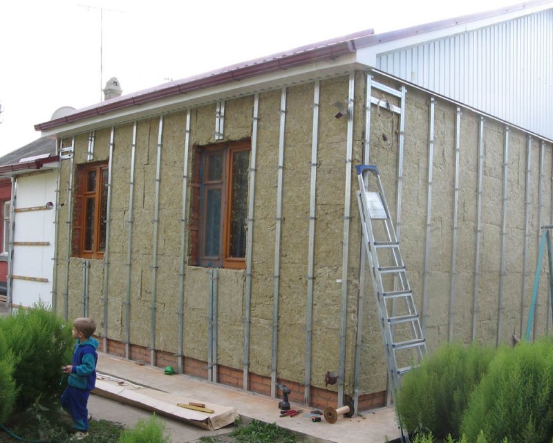 Обрешетка под сайдинг с утеплителем Rockwool