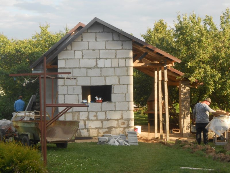 Баня из арболитовых блоков