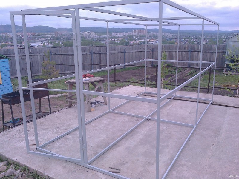 Сарай из профильной трубы 40х40