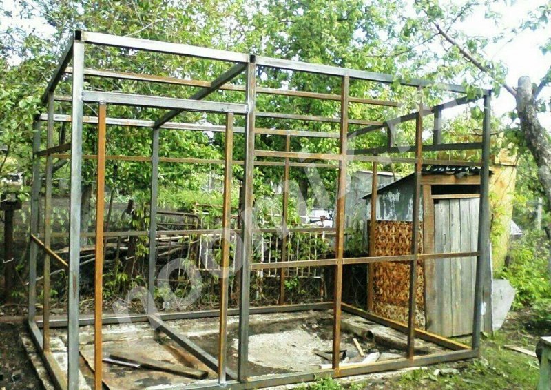 Каркас сарая из металла
