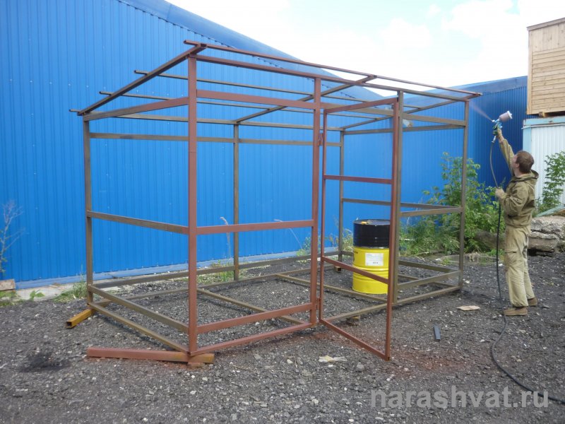 Каркас сарая из профильной трубы