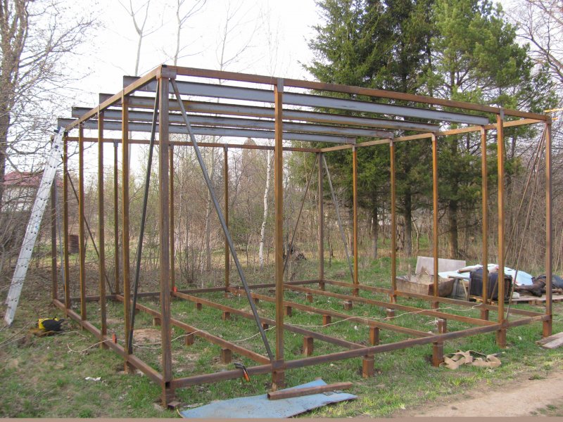 Каркас сарая из металла