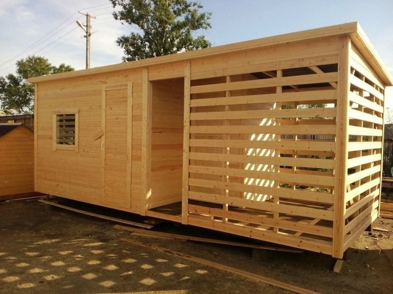 Хозблок 6×4 с дровником