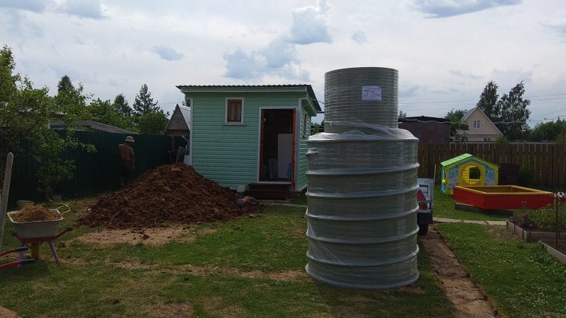 Дренажный колодец из покрышек после септика