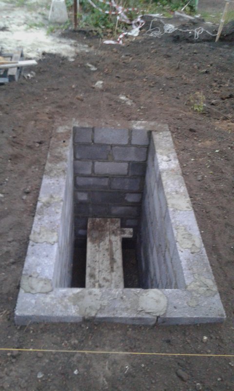 Смотровая яма из блоков
