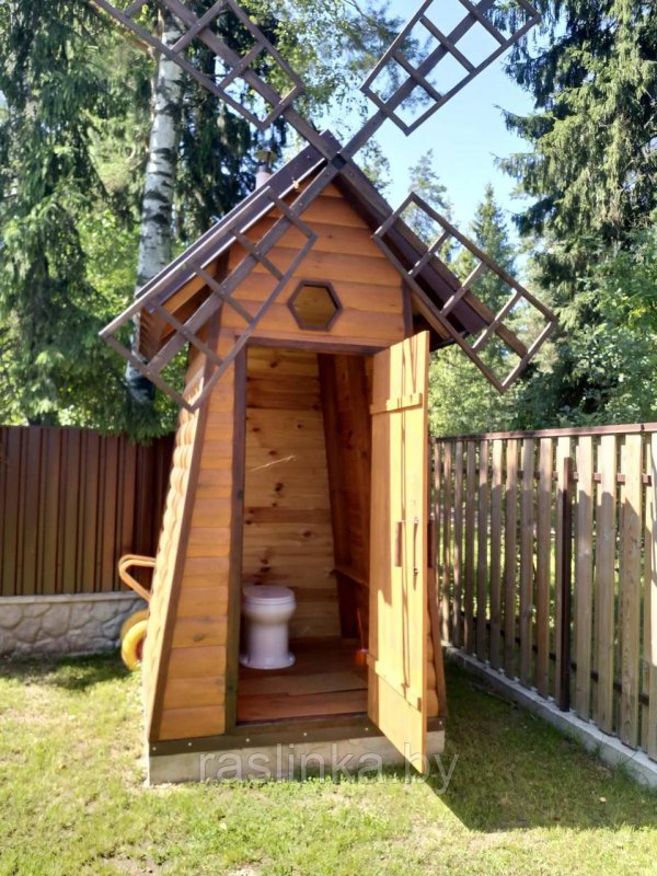 Деревянный туалет мельница