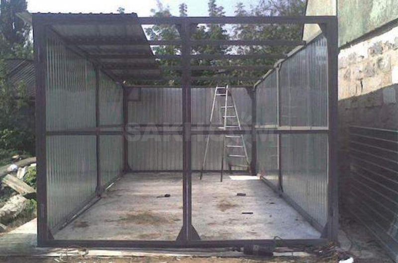 Гараж из профильной трубы 50x50