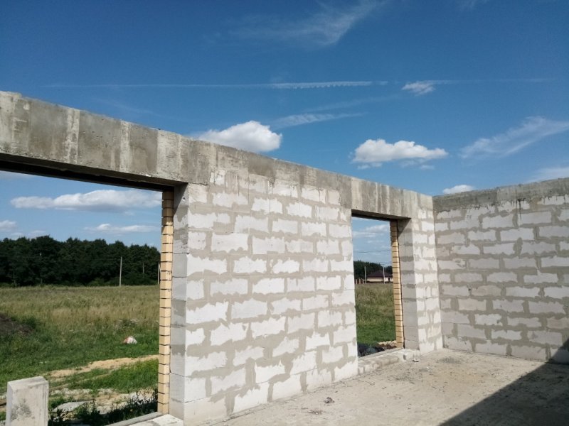Гараж на фундаментных блоках