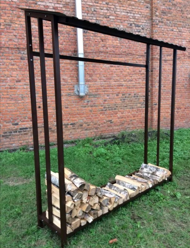 Дровница металлическая уличная