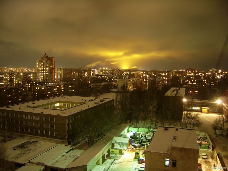 Челябинск Чурилово ночью