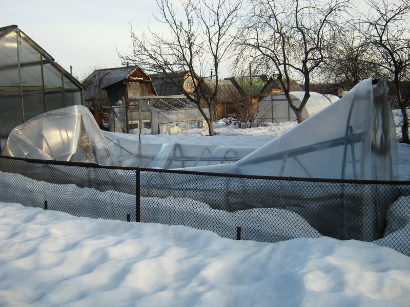 Сломанная теплица
