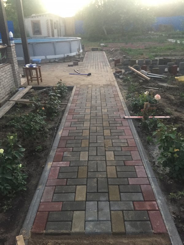 Садовые дорожки из брусчатки