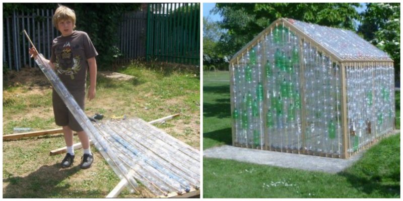 Парник из пластмассовых бутылок