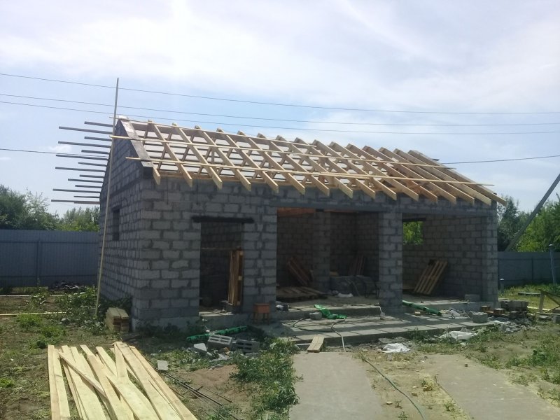 Гараж из шлакоблока