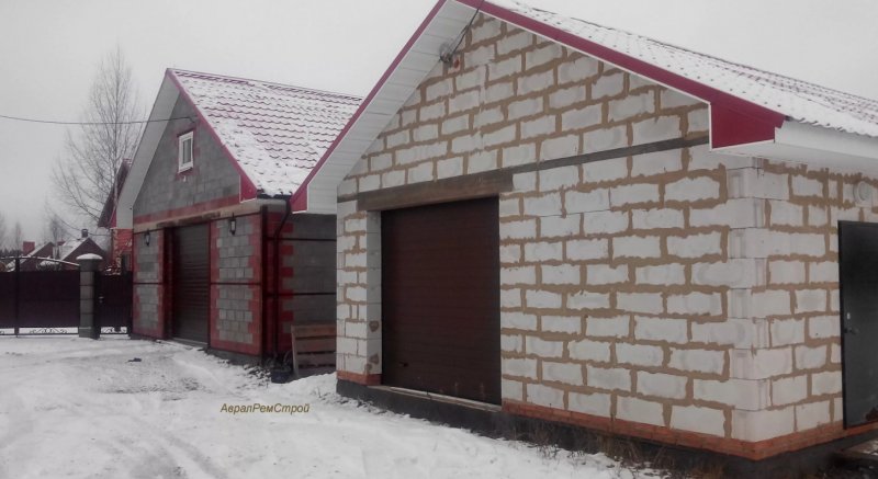 Гараж из блоков 6х8
