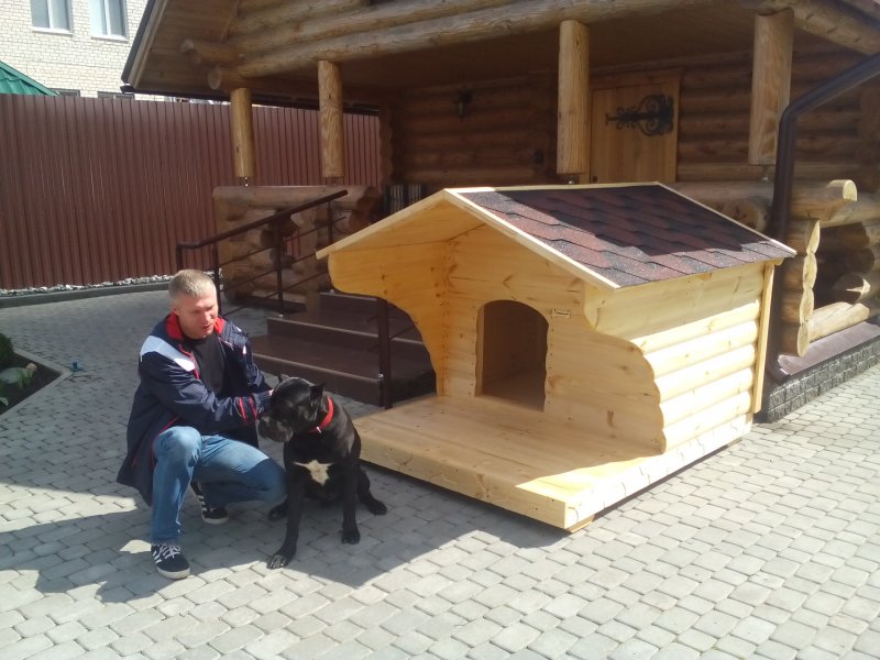 Домик для собаки из бруса