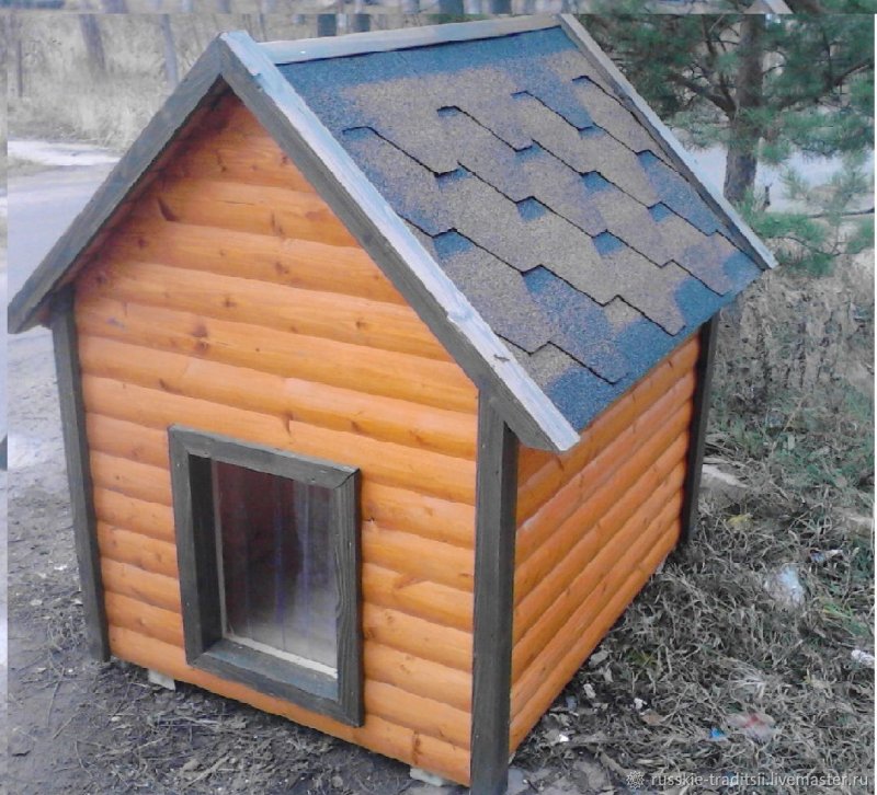 Красивые будки для собак из дерева
