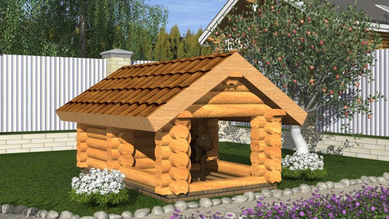 Рубленные собачьи будки