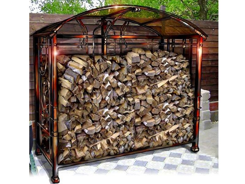 Дровница из металла