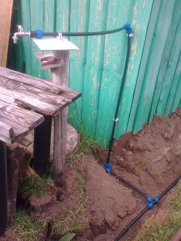 Водопровод для полива на даче