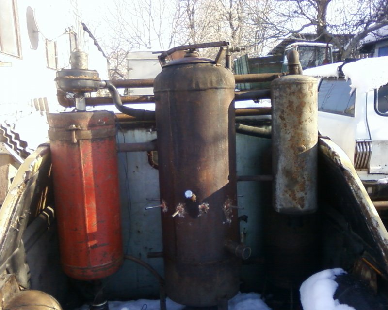 Газогенератор на дровах на УАЗ