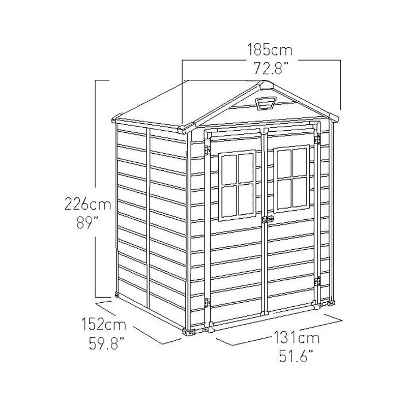 Пластиковый сарай Manor 6x5dd