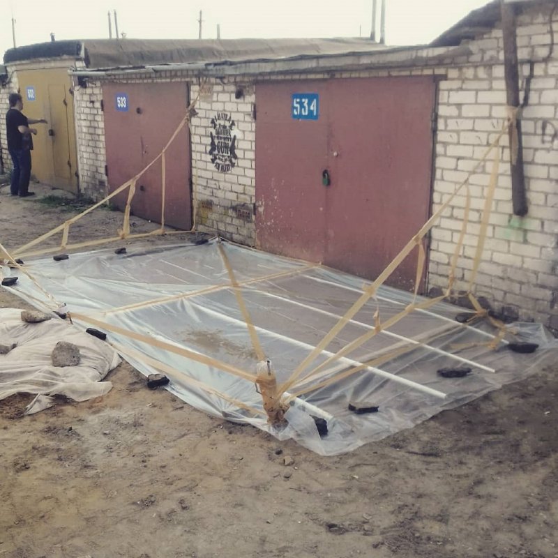 Опалубка для заезда в гараж