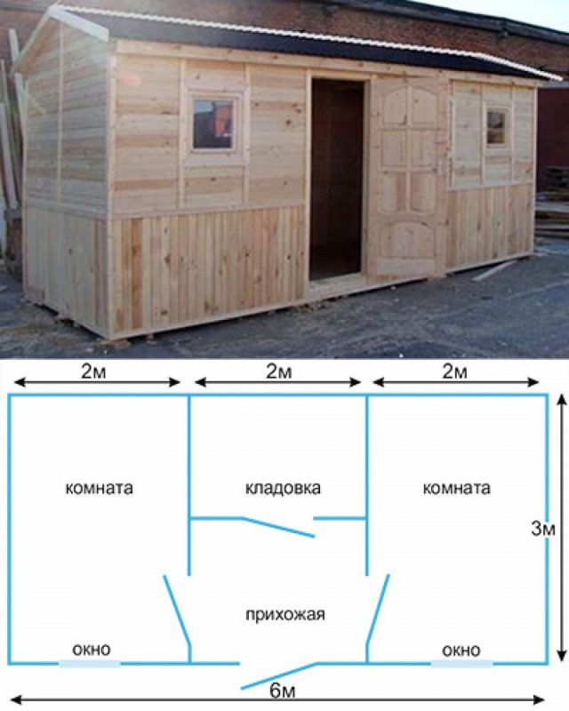 Бытовка Дачная планировка