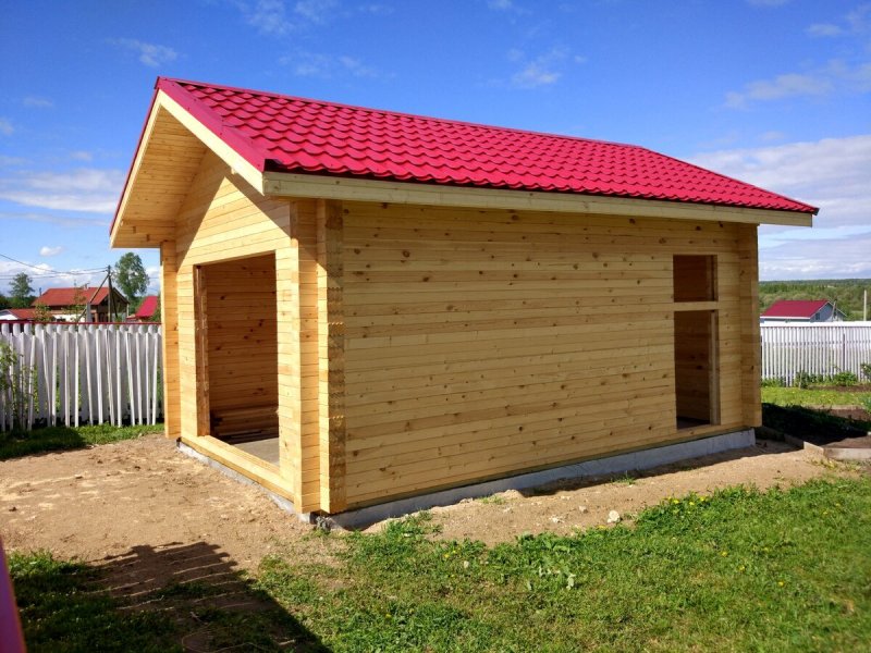 Гараж из бруса 150х150 4.5м 9м