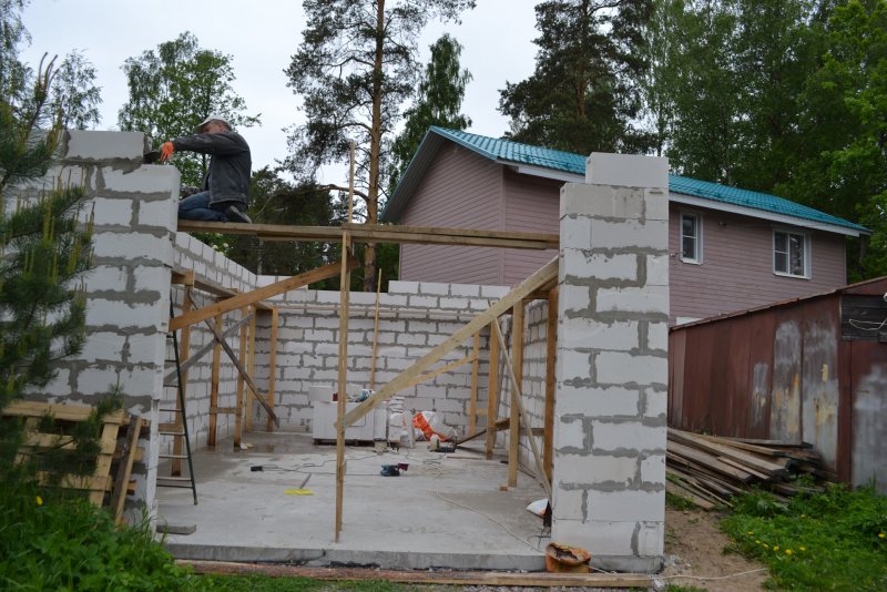 Гараж из профнастила