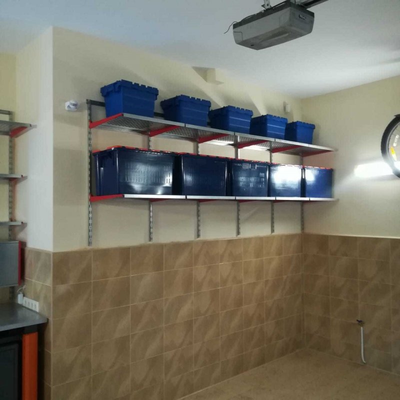 Настенные полки в гараж
