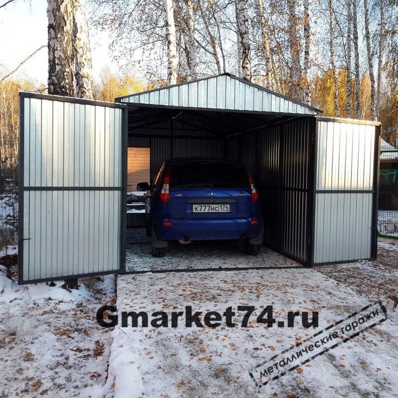 Металлический гараж сборный 6м 4м драйв2