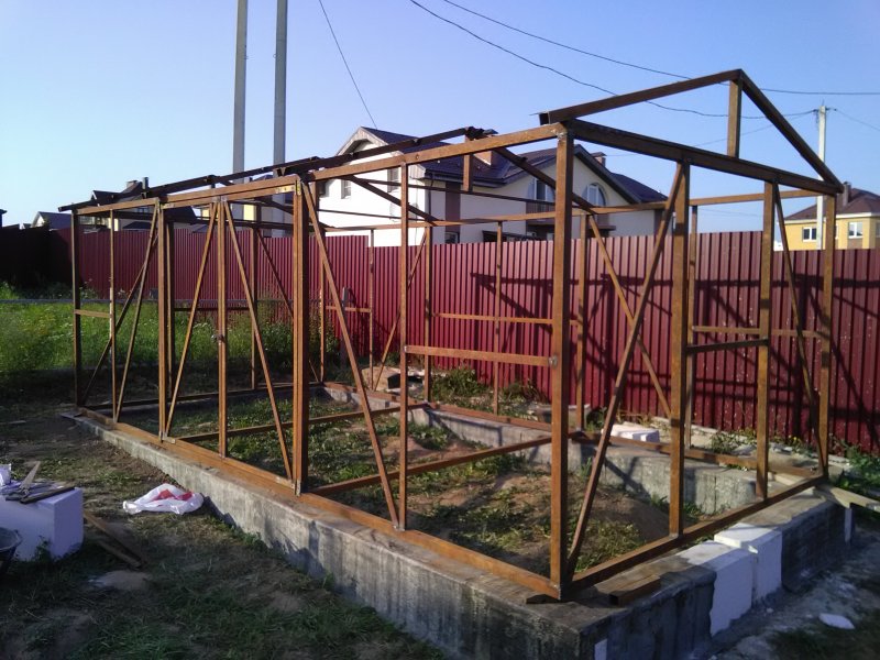 Каркасный гараж без фундамента