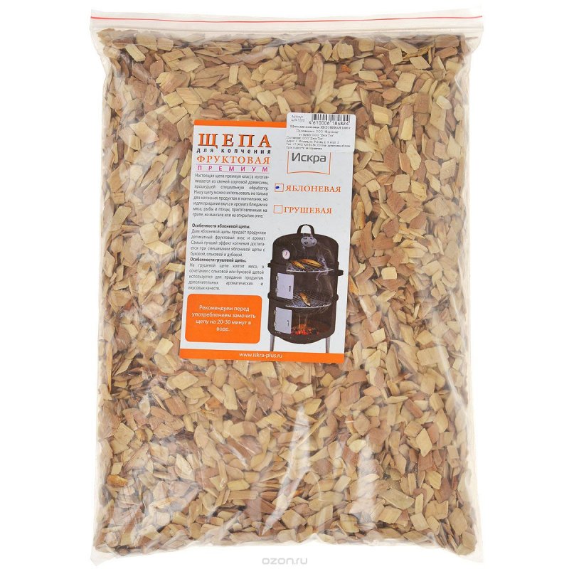 Щепа для копчения (груша) 500 гр Helios