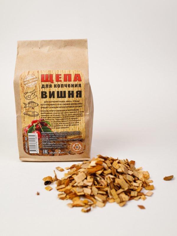 Щепа для копчения 1 л, вишня