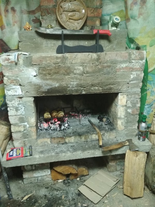 Каминная в гараже