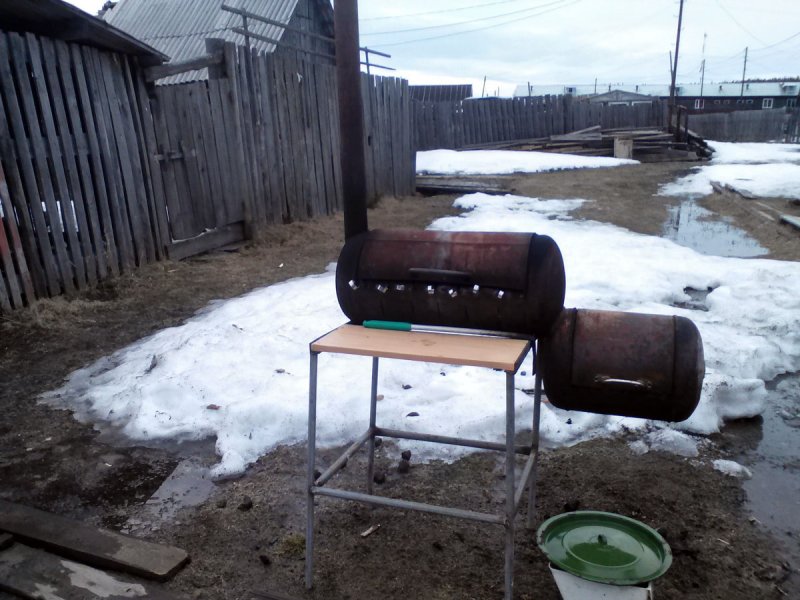 Коптильня железная