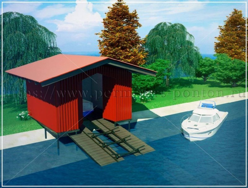 Мини гараж для лодки