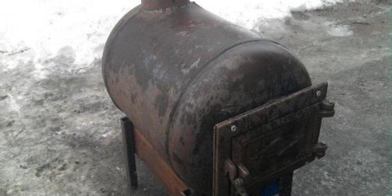Печка длительного горения из газового баллона 50л