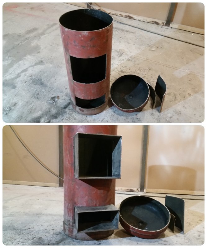 Дровяная печь из газового баллона