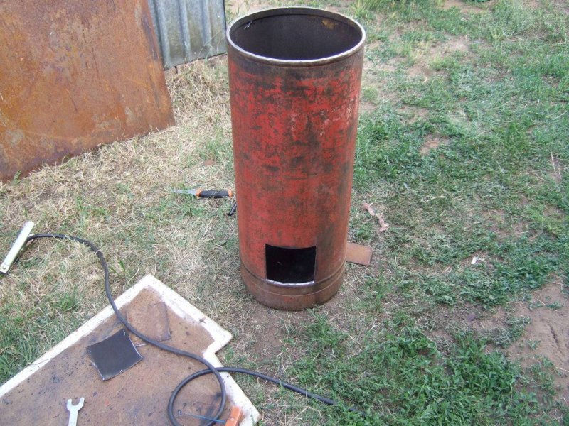 Котёл длительного горения из газового баллона