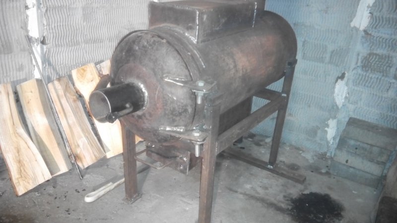 Печь из газового баллона 50 л