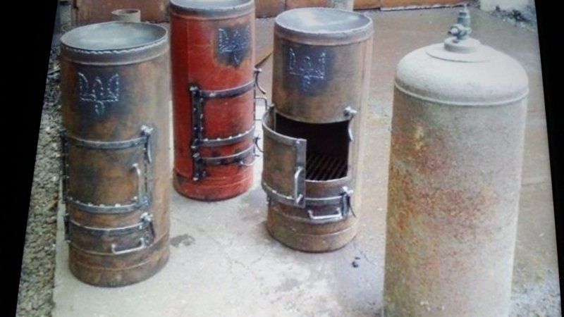 Печь из газового баллона 50 л