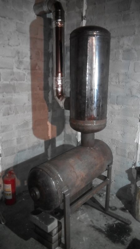 Печь с ГАЗ баллона с теплообменником