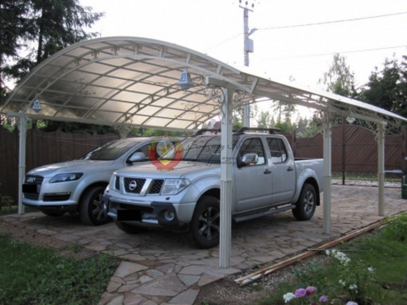 Навес для автомобиля на даче