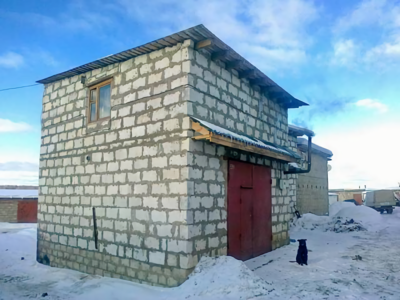 Гараж из газобетонных блоков
