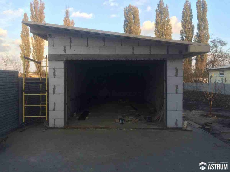 Пристрой из керамзитобетонных блоков