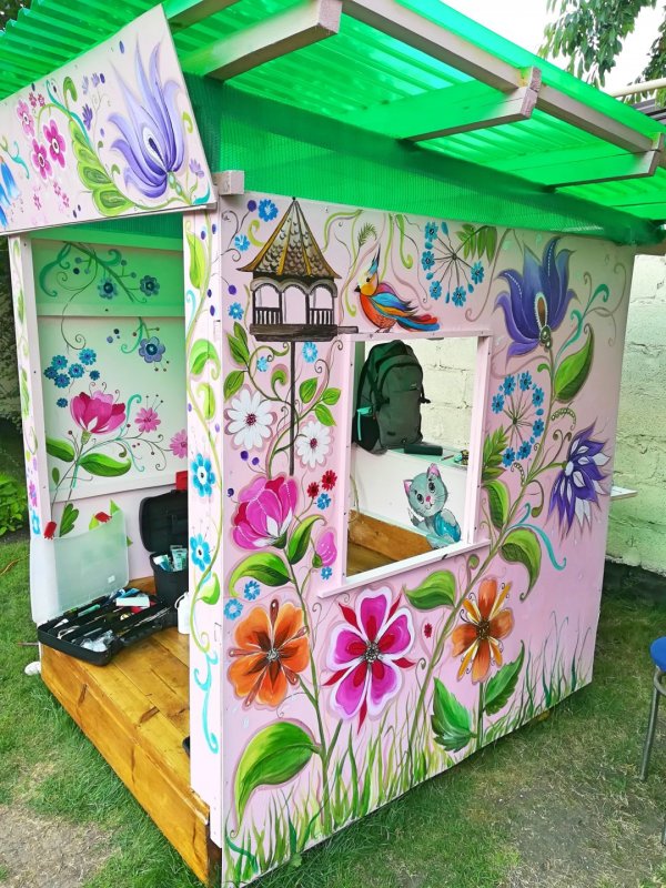 Детские домики разрисованные
