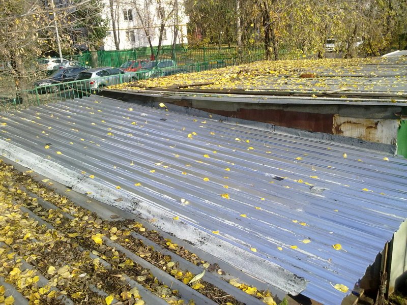 Кровля гаража из профнастила